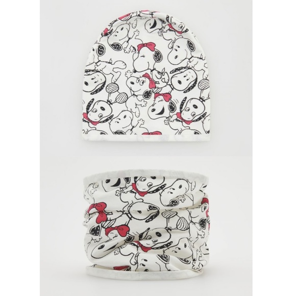 Peanuts Snoopy Belle Girls Toddler Hat & Neck Gaiter Set 2T 3T Licensed Product - Picture 1 of 6